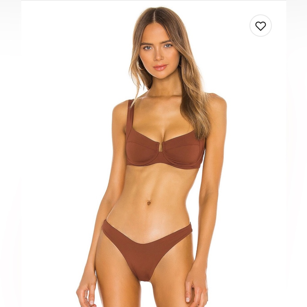 L*space Camellia Underwire Bikini Top in Tobacco